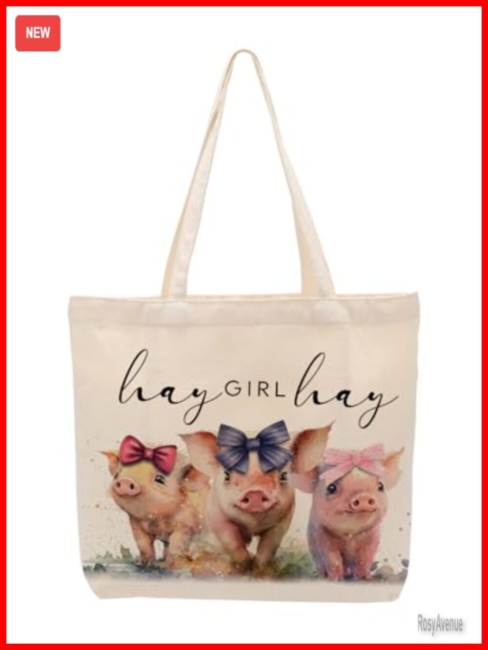 Polycotton Canvas Tote Bag with Zippered Pocket for Grocery Shopping